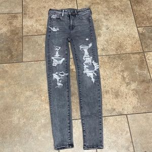 American Eagle black ripped jeans